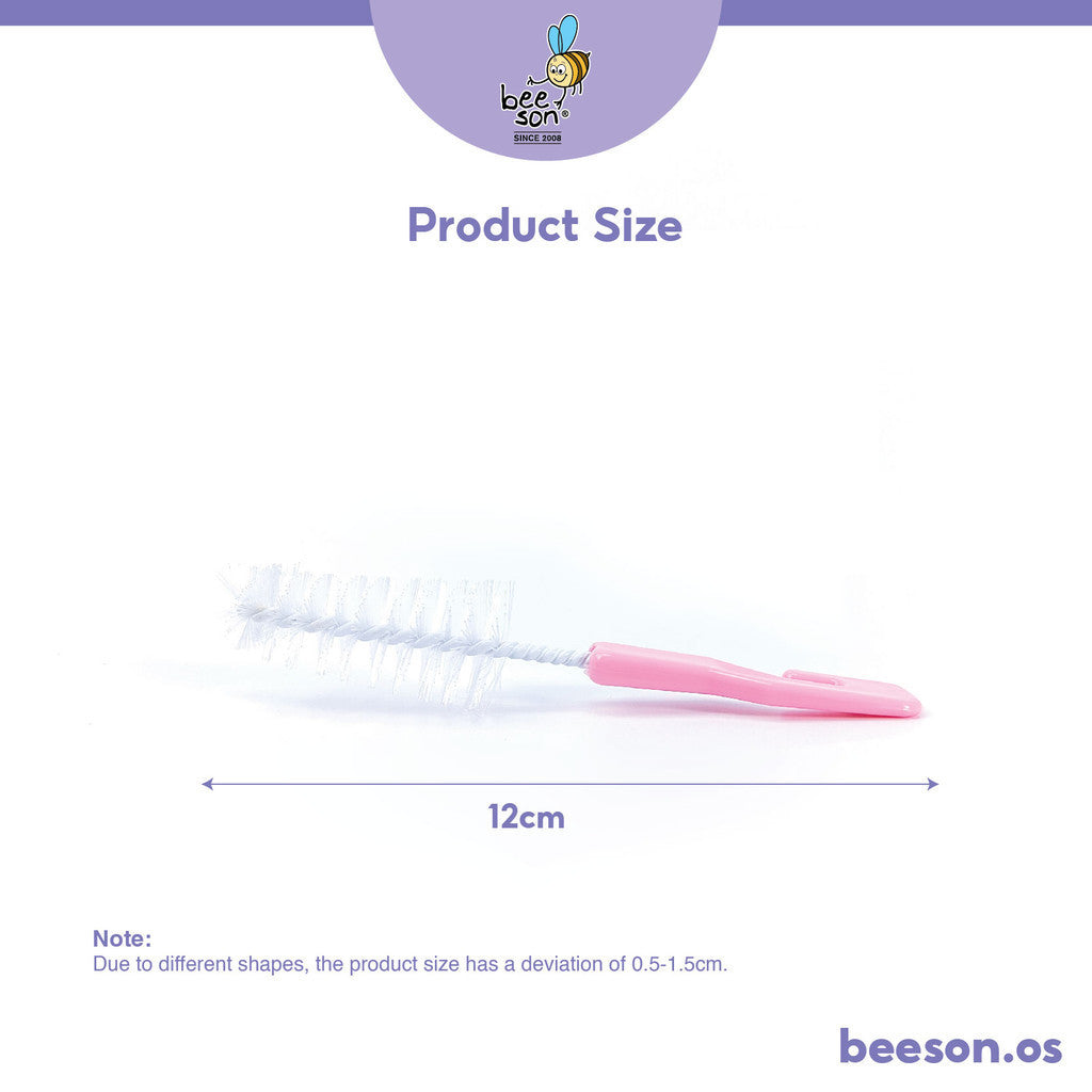 Beeson 2in1 Baby Bottle & Teats Cleaning Brush With Sponge 11234