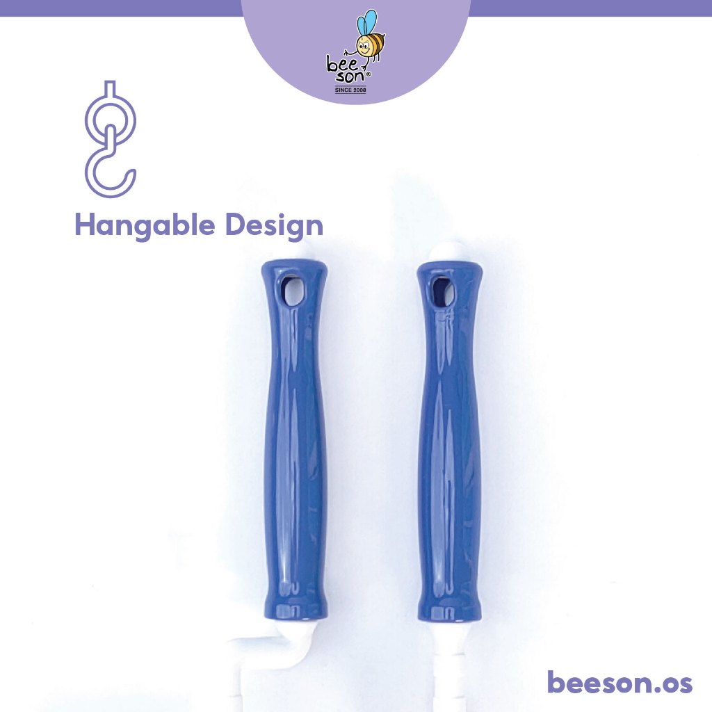 Beeson 2in1 Baby Bottle & Teats Cleaning Silicone Brush With 360° Rotating Handle 11247