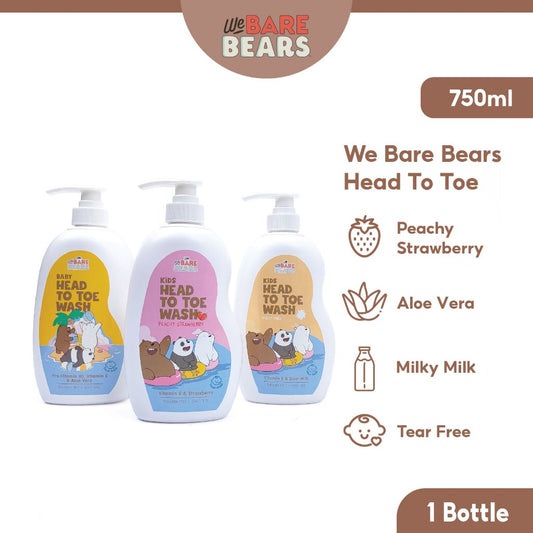 We Bare Bears Kids Head To Toe Wash (750ml) 30491 30493 30495