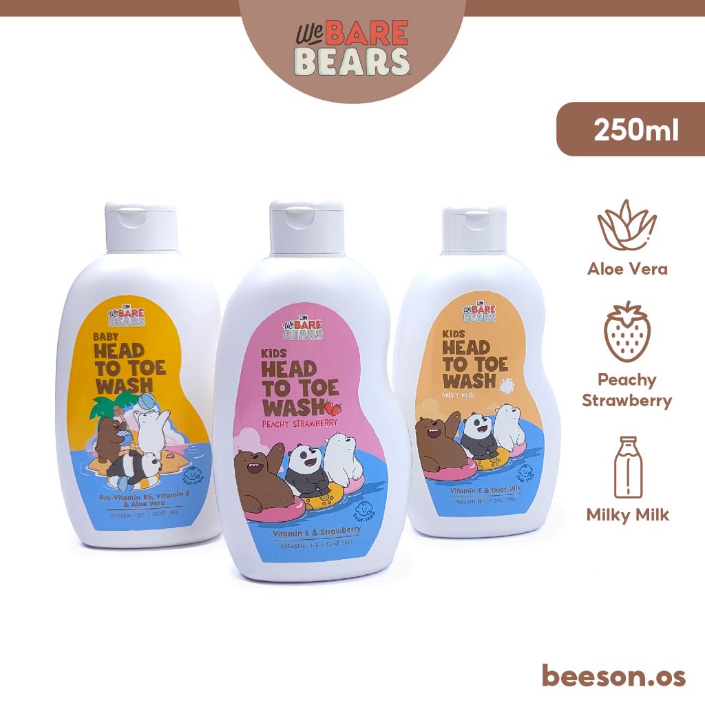 We Bare Bears Kids Head To Toe Wash (250ml) 30490 30492 30494