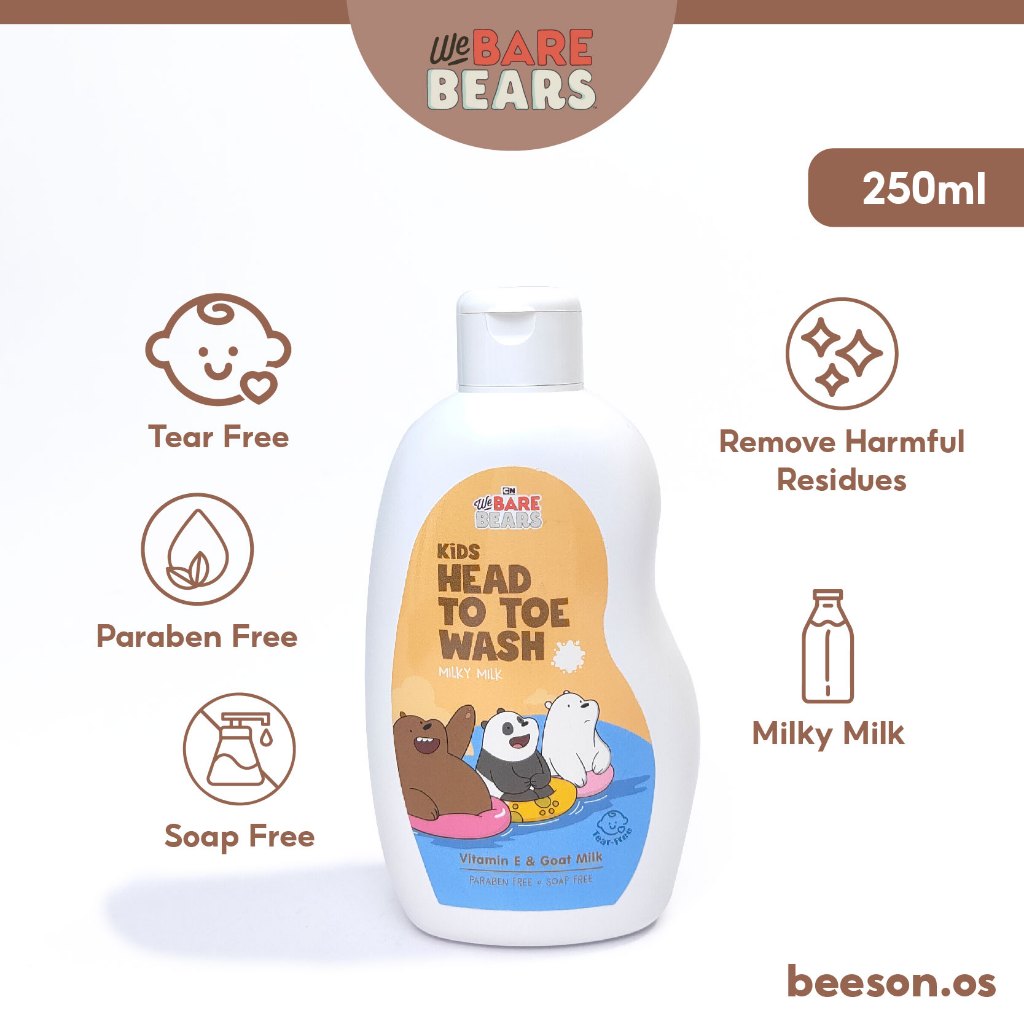 We Bare Bears Kids Head To Toe Wash (250ml) 30490 30492 30494