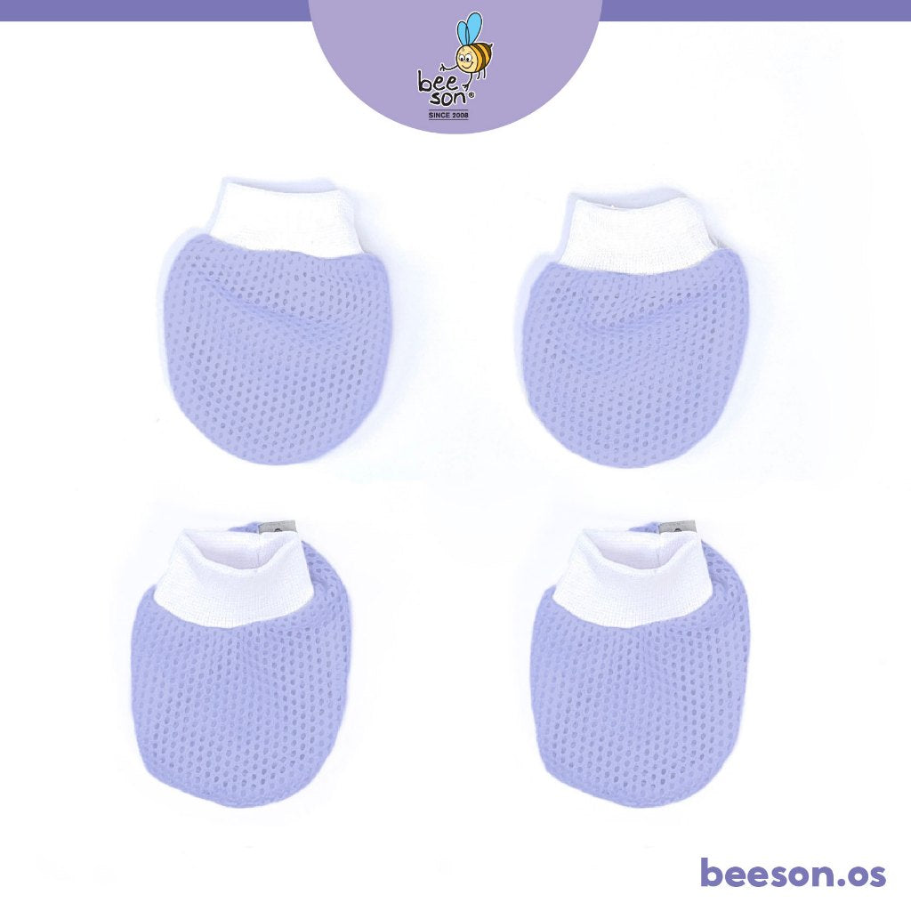 Beeson Newborn Baby Eyelet Mittens & Booties Set 10624 WC