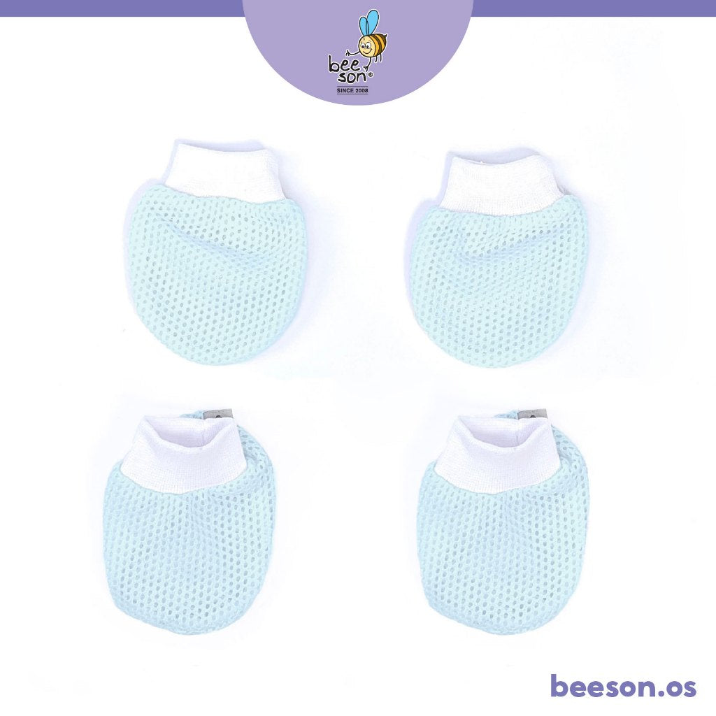 Beeson Newborn Baby Eyelet Mittens & Booties Set 10624 WC