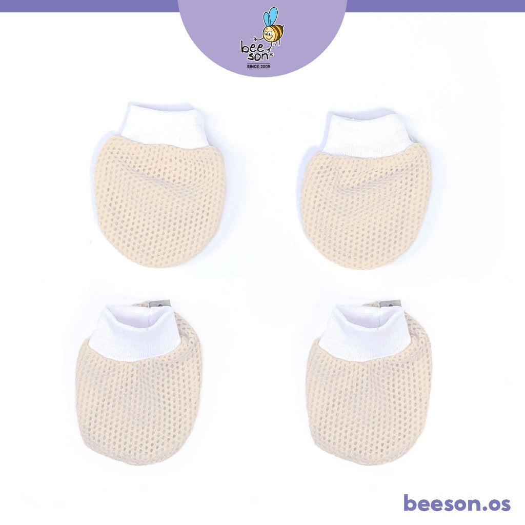 Beeson Newborn Baby Eyelet Mittens & Booties Set 10626 WC