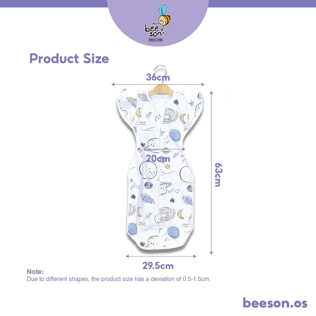 Beeson Newborn Baby Dual Zipped Swaddle 10699