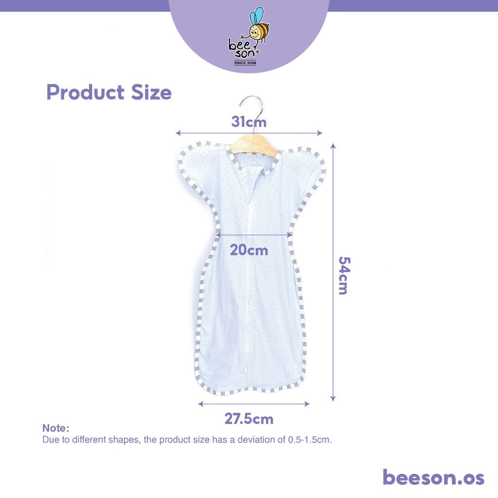 Beeson Newborn Baby Dual Zipped Swaddle 10684