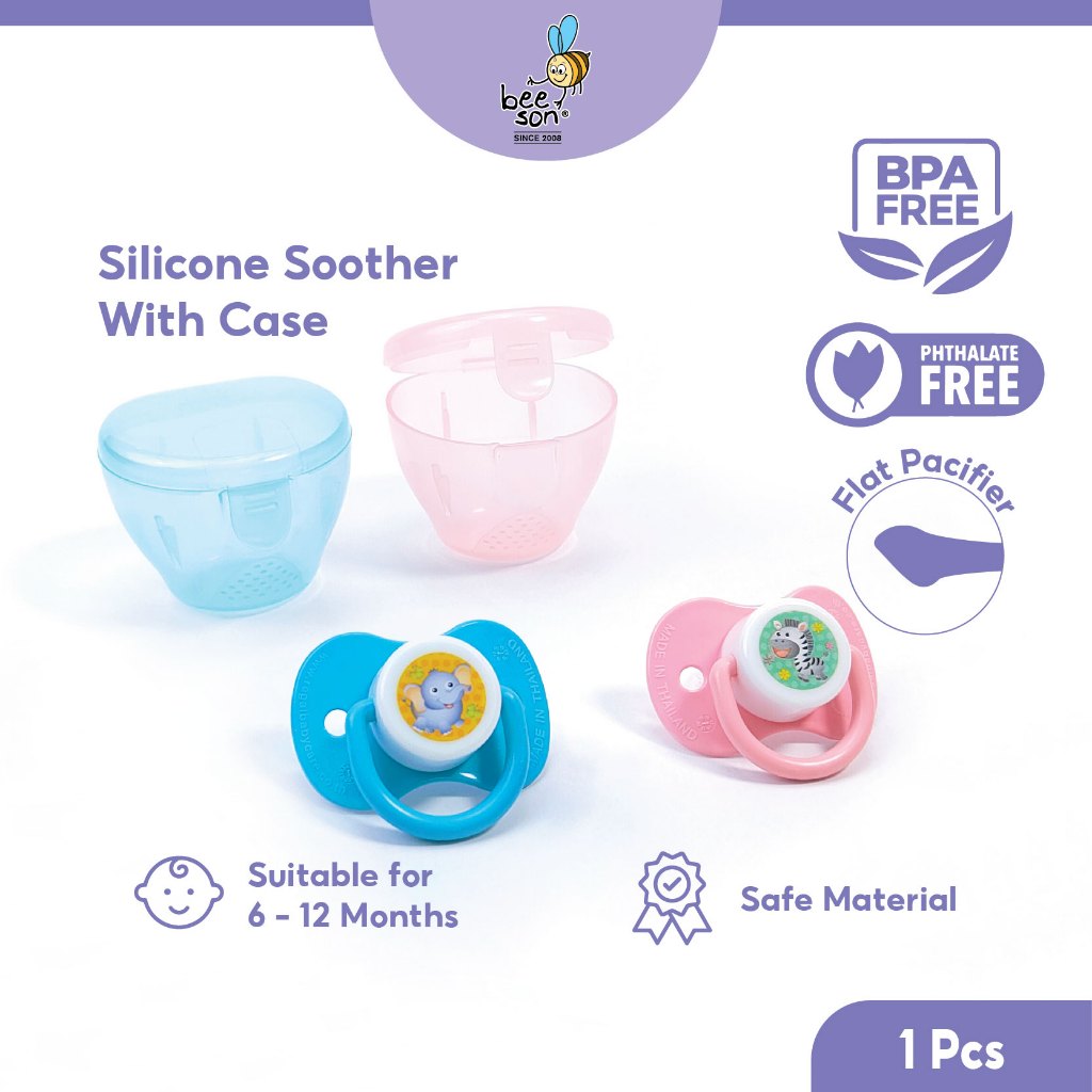 Beeson 2in1 Silicone Soother With Case Set 80345