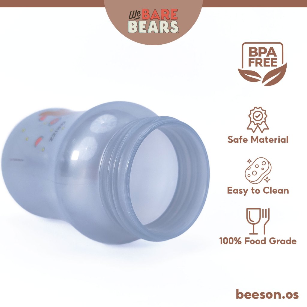 We Bare Bears 8oz/250ml Wide Neck Feeding Bottle 30430