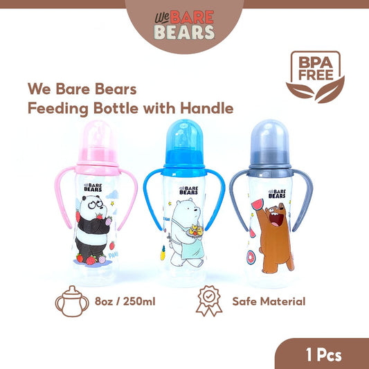 We Bare Bears 8oz/250ml Standard Neck Feeding Bottle With Handle 30424