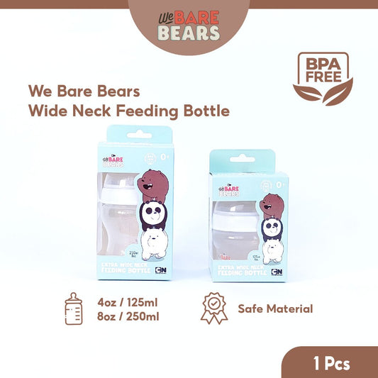 We Bare Bears Extra Wide Neck Feeding Bottle (4oz/125ml / 8oz/250ml) 30437 30438