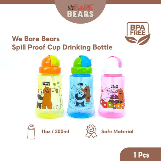 We Bare Bears 11oz/300ml Kids Water Bottle With Straw 30401