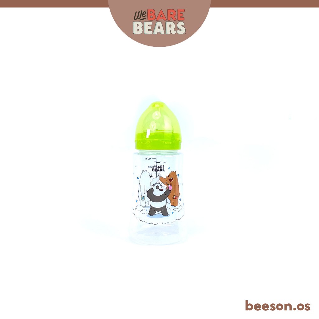 We Bare Bears 11oz/330ml Wide Neck Feeding Bottle 30439