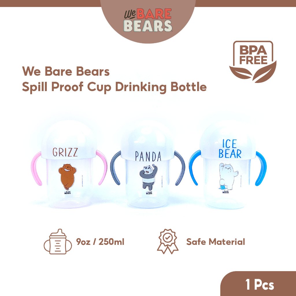 We Bare Bears 250ml Anti Spill Drinking Cup with Handle 30422