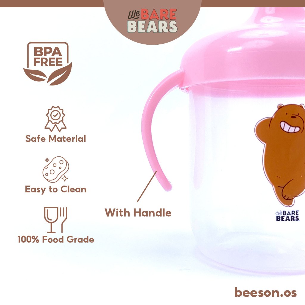 We Bare Bears 250ml Anti Spill Drinking Cup with Handle 30422