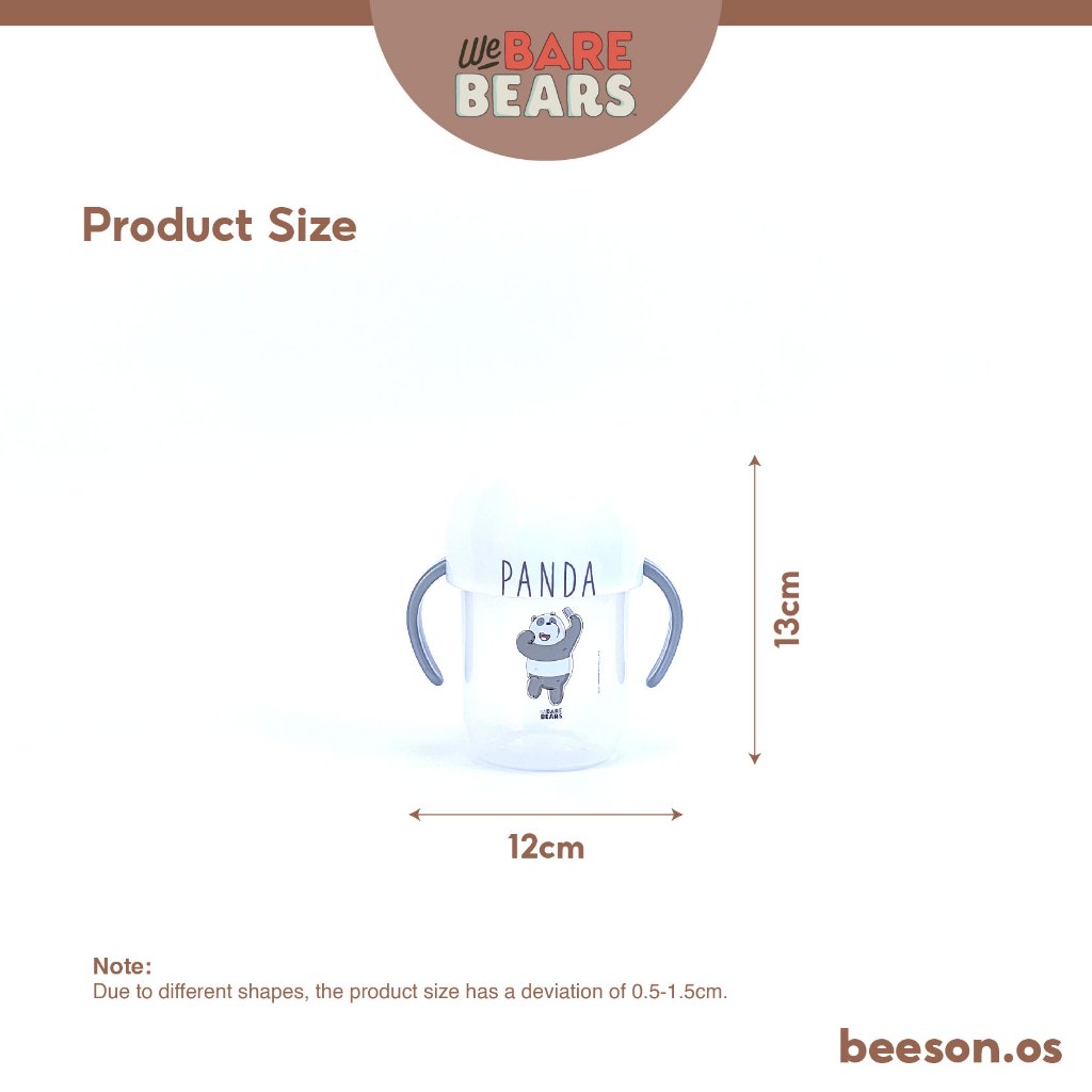 We Bare Bears 250ml Anti Spill Drinking Cup with Handle 30422