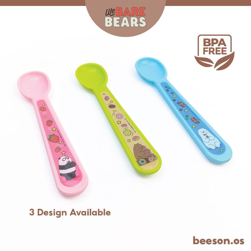 We Bare Bears Baby Feeding Spoon & Fork Set 30487