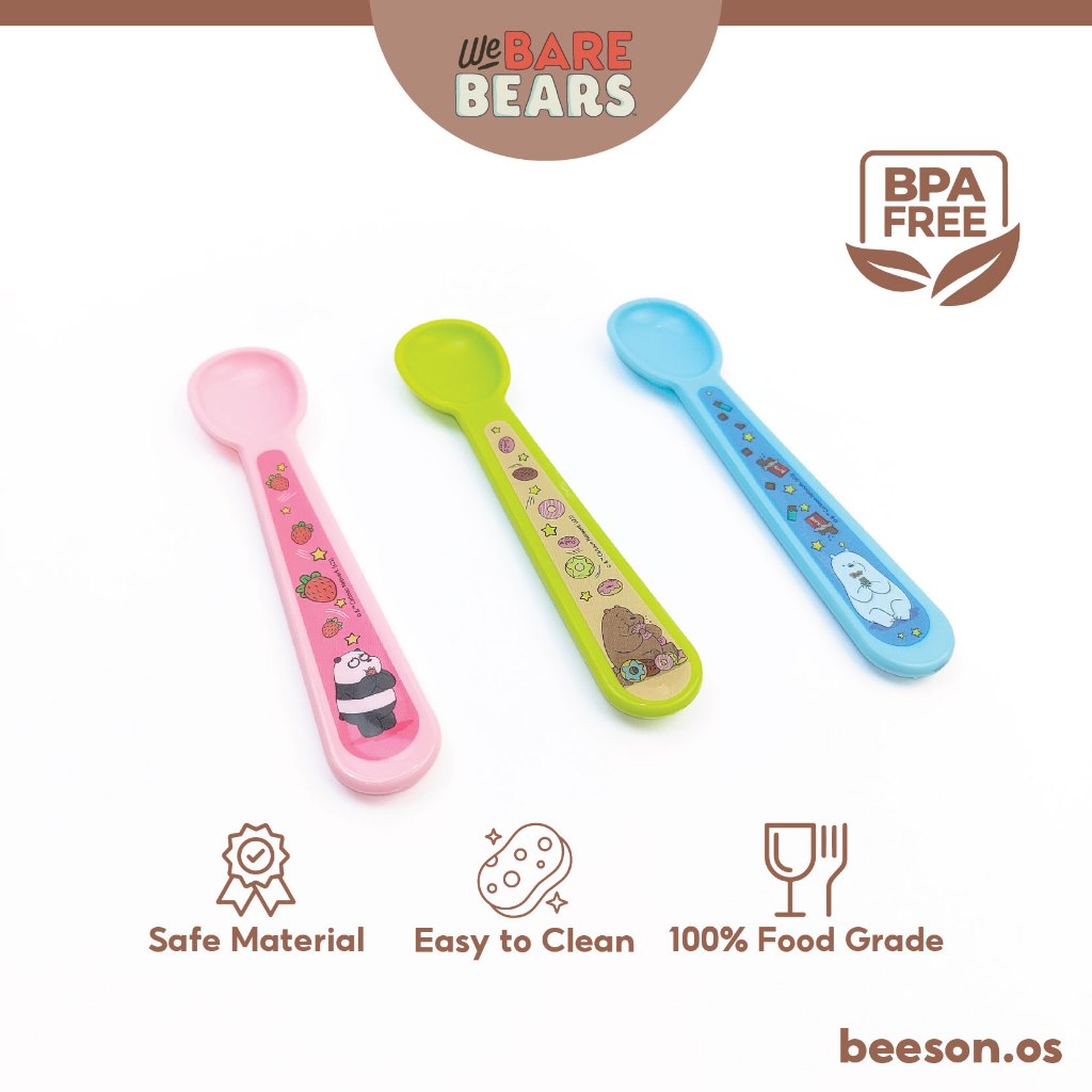 We Bare Bears Baby Feeding Spoon & Fork Set 30487