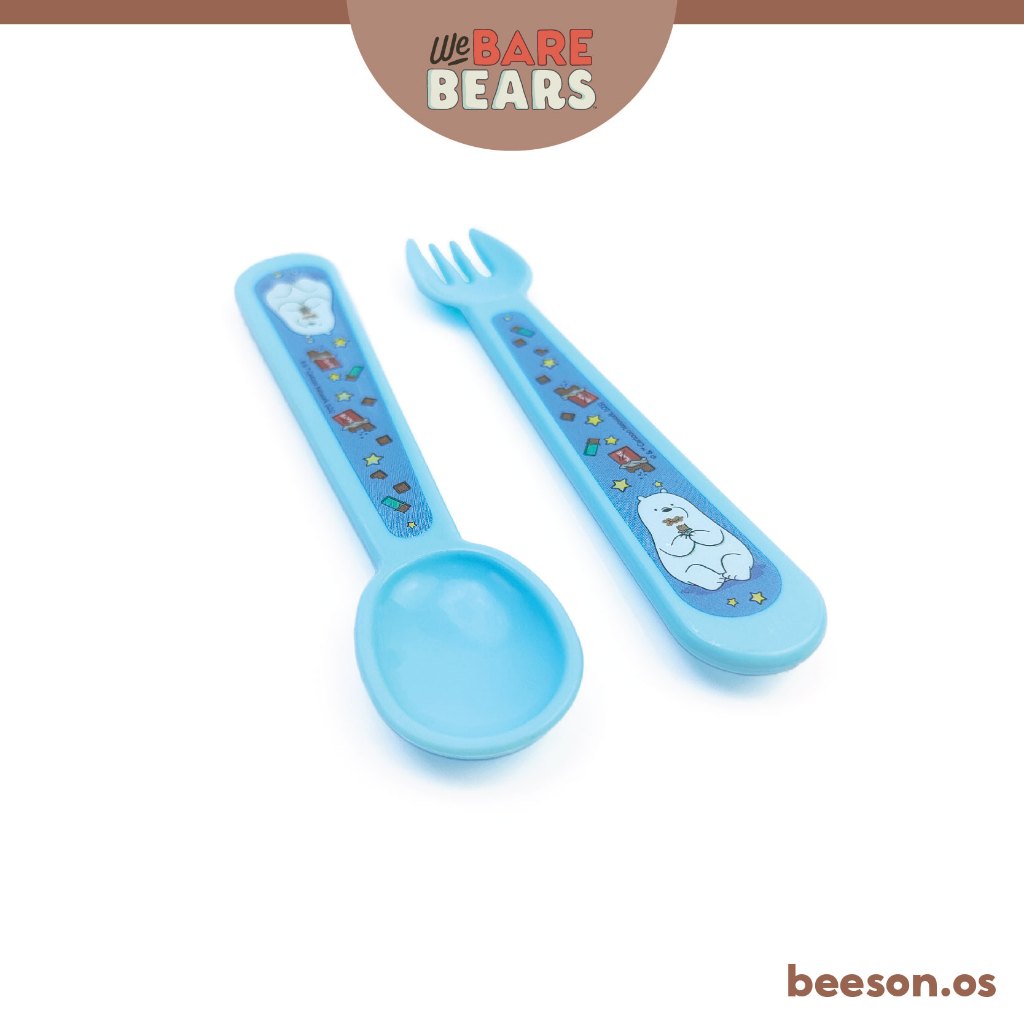 We Bare Bears Baby Feeding Spoon & Fork Set 30487