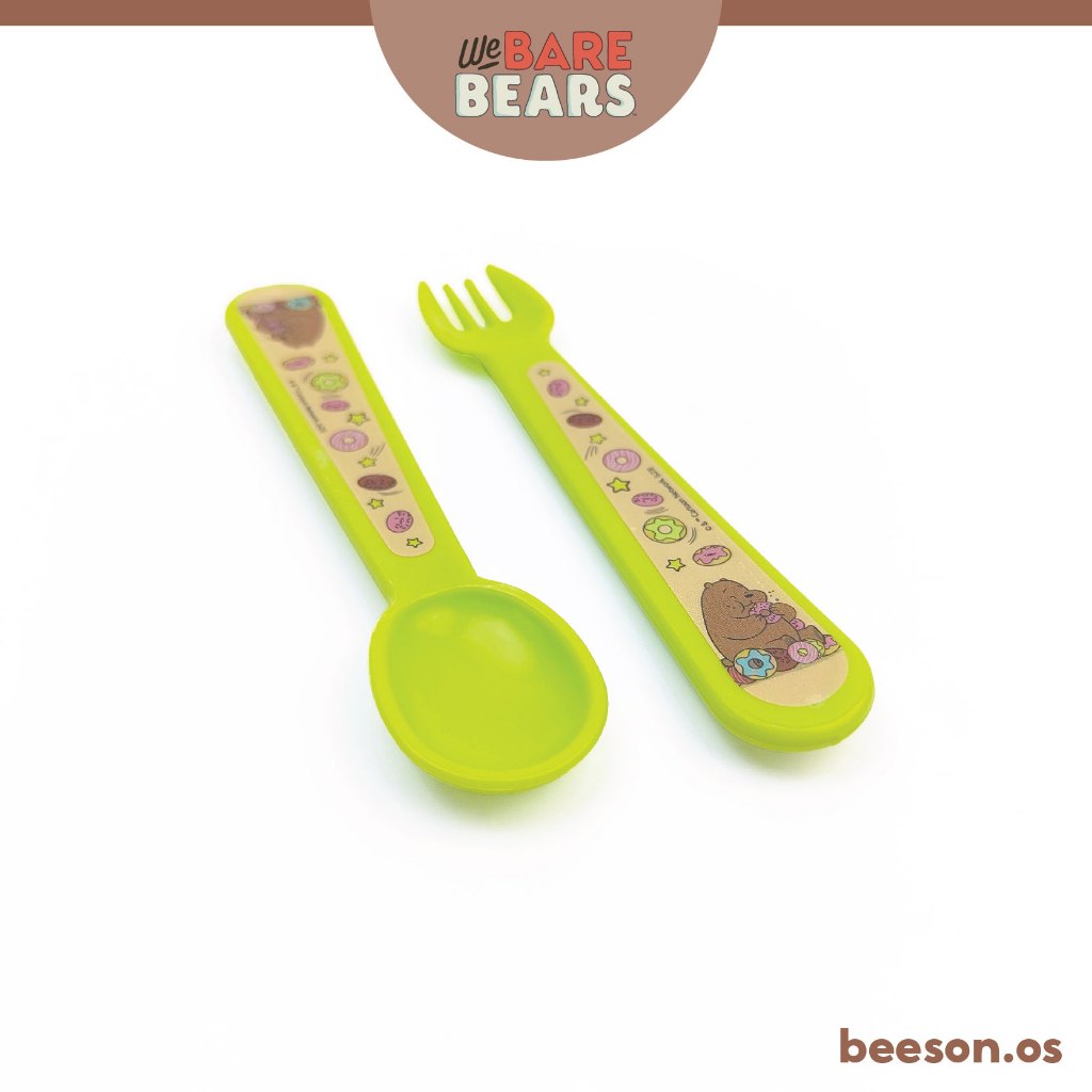 We Bare Bears Baby Feeding Spoon & Fork Set 30487