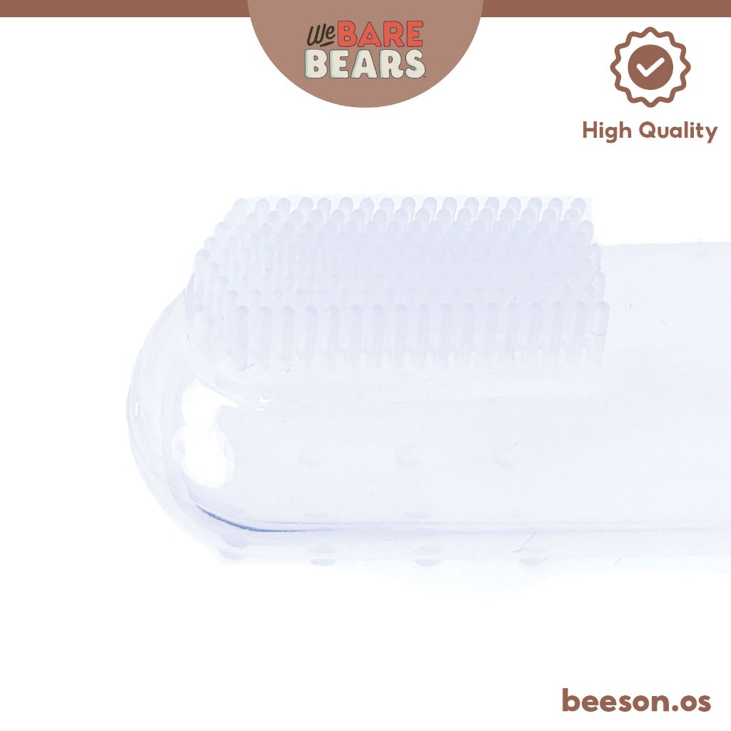 We Bare Bears Baby Finger Silicone Oral Massager Brush With Case 30481