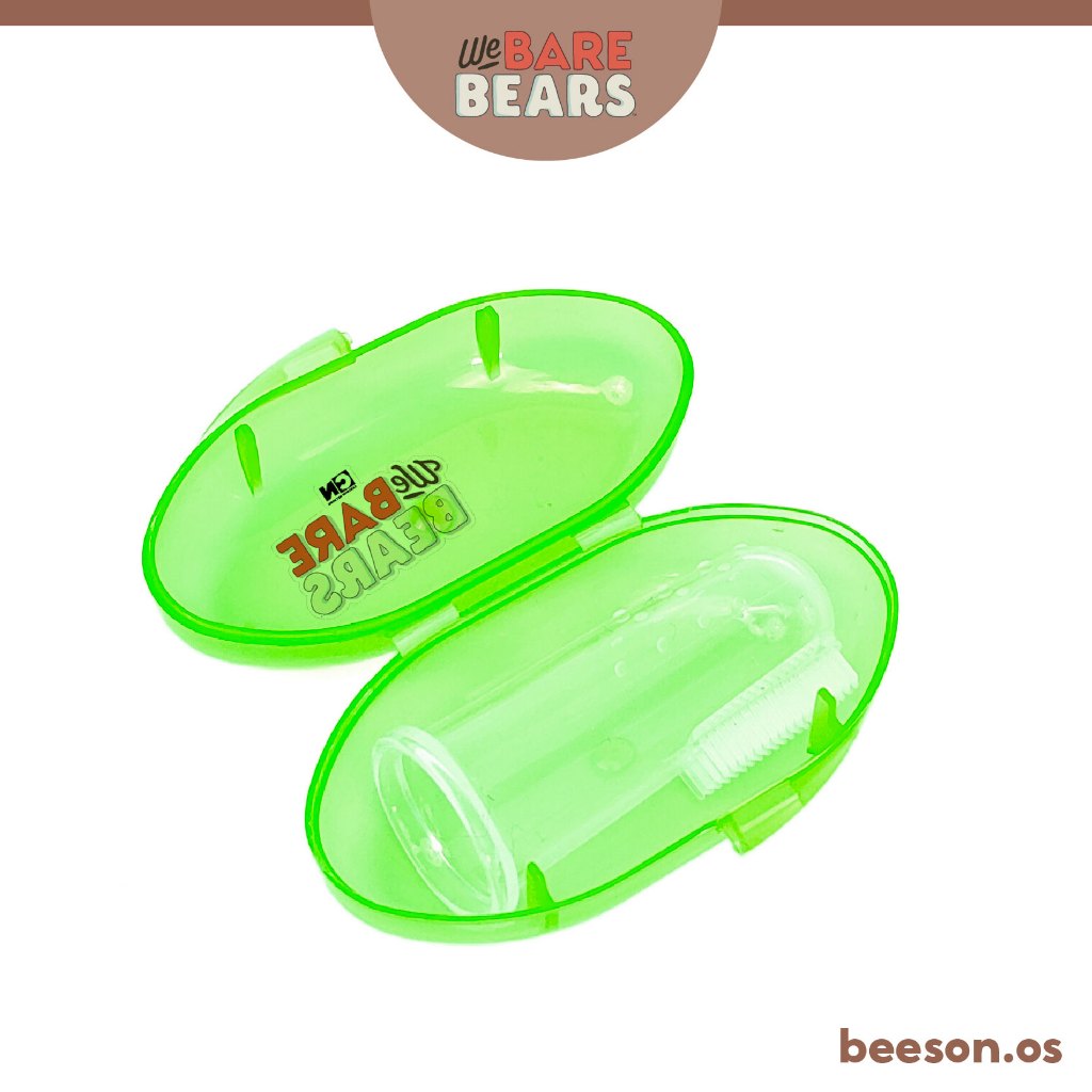 We Bare Bears Baby Finger Silicone Oral Massager Brush With Case 30481