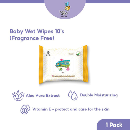 Beeson Baby Wet Wipes Fragrance Free (10’s) 10806