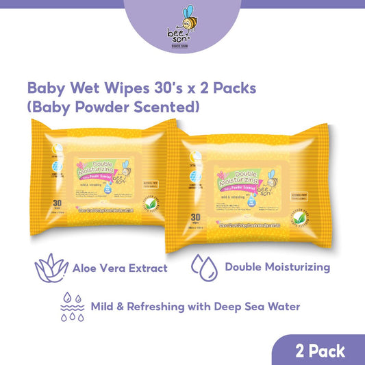 Beeson Baby Wet Wipes Powder Scent (30’s x 2) 10831