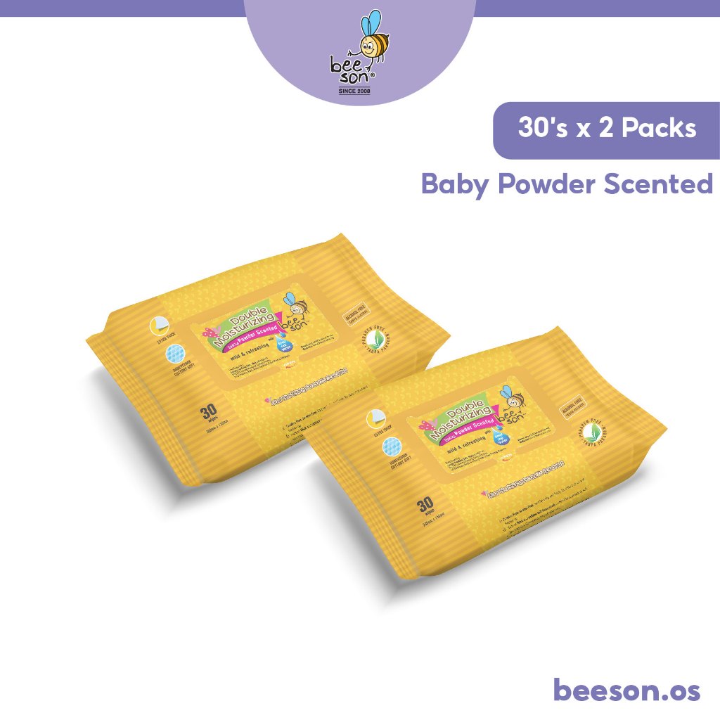 Beeson Baby Wet Wipes Powder Scent (30’s x 2) 10831