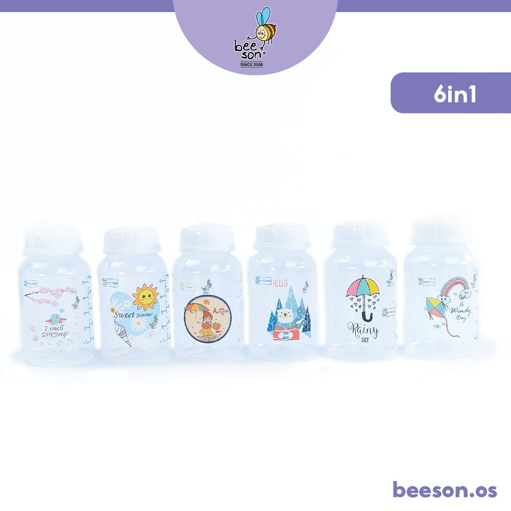 Beeson 4in1 / 6in1 150ml Breastmilk Milk Storage Bottles Set 80701 81236