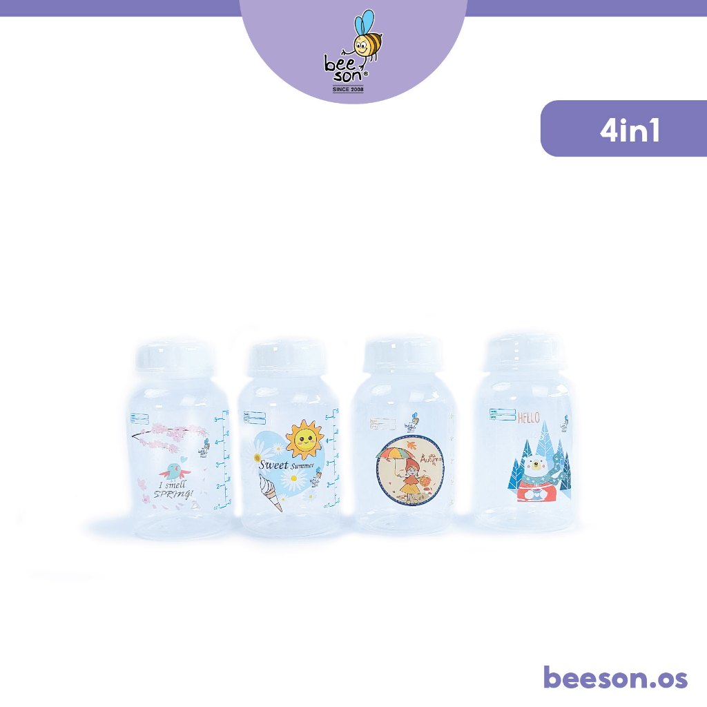 Beeson 4in1 / 6in1 150ml Breastmilk Milk Storage Bottles Set 80701 81236