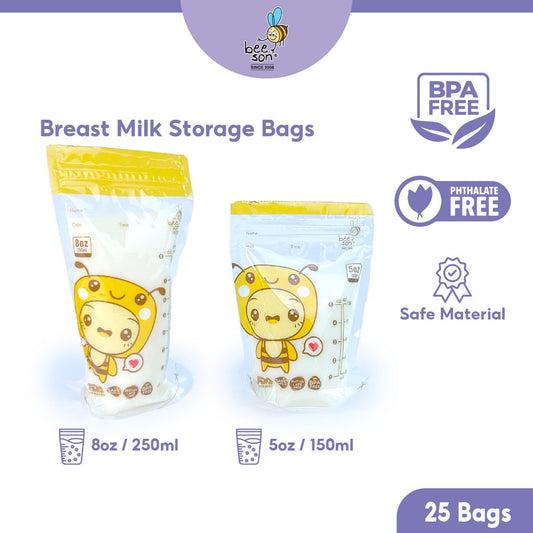 Beeson Breast Milk Storage Bags 25's (5oz/150ml) (8oz/250ml) 80700 80702