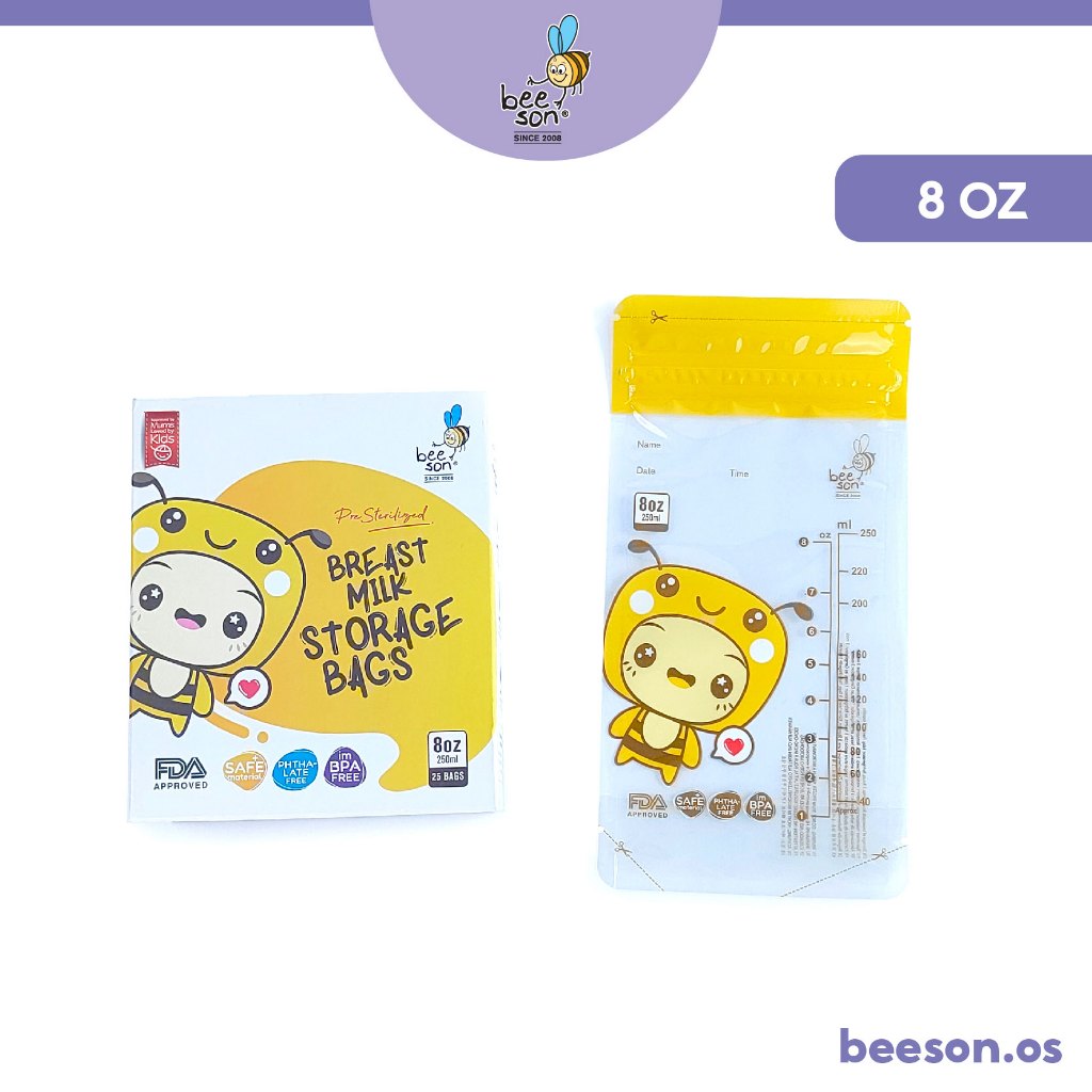 Beeson Breast Milk Storage Bags 25's (5oz/150ml) (8oz/250ml) 80700 80702