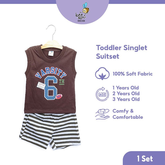 Beeson Toddler Kids Boy Singlet with Short Pants Suit Set 18148