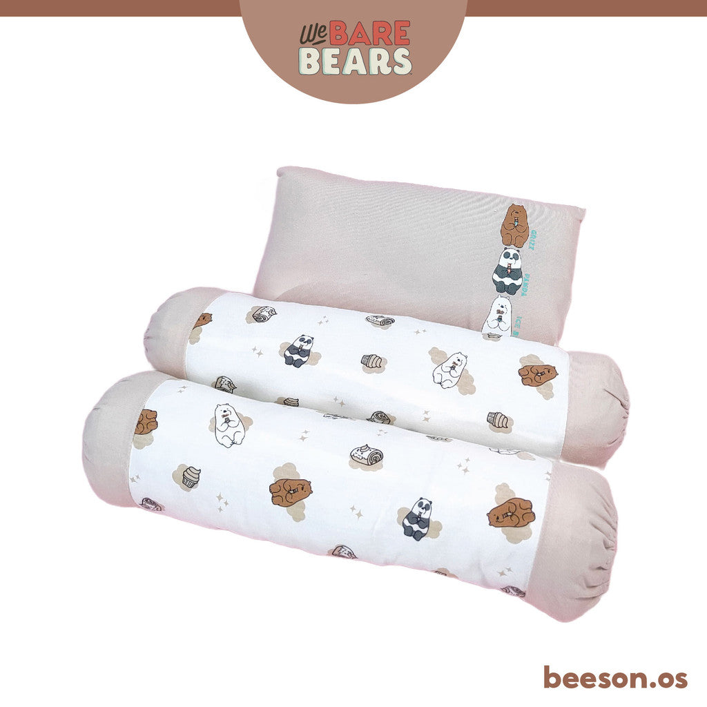 We Bare Bear 3in1 Baby Bedding Set With Pillow & Bolsters 30091 30093