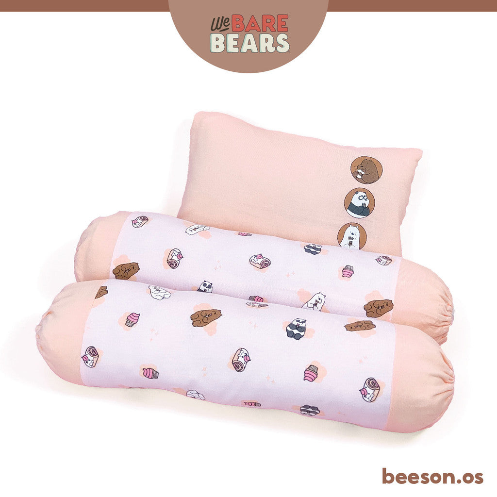 We Bare Bear 3in1 Baby Bedding Set With Pillow & Bolsters 30091 30093