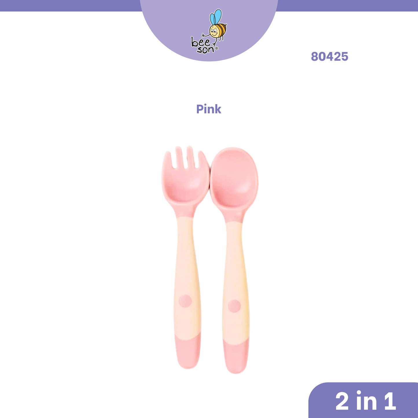 Beeson 2 in 1 Baby Bendable Training Spoon & Fork Set 80425