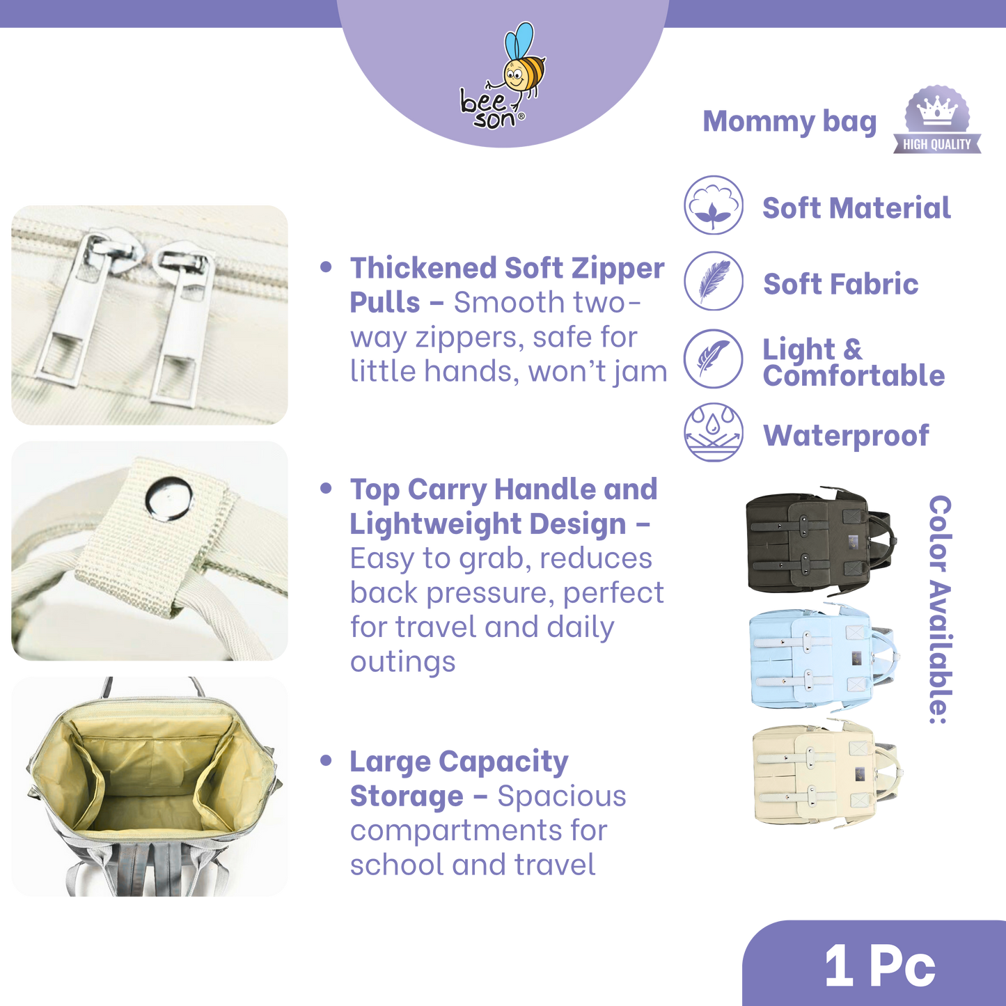 Beeson Multi-Functional Mommy Bags with Insulated Compartment | 80741