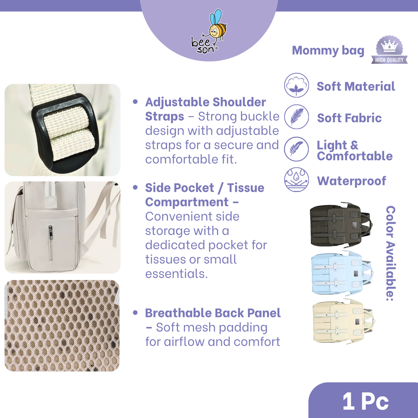 Beeson Multi-Functional Mommy Bags with Insulated Compartment | 80741