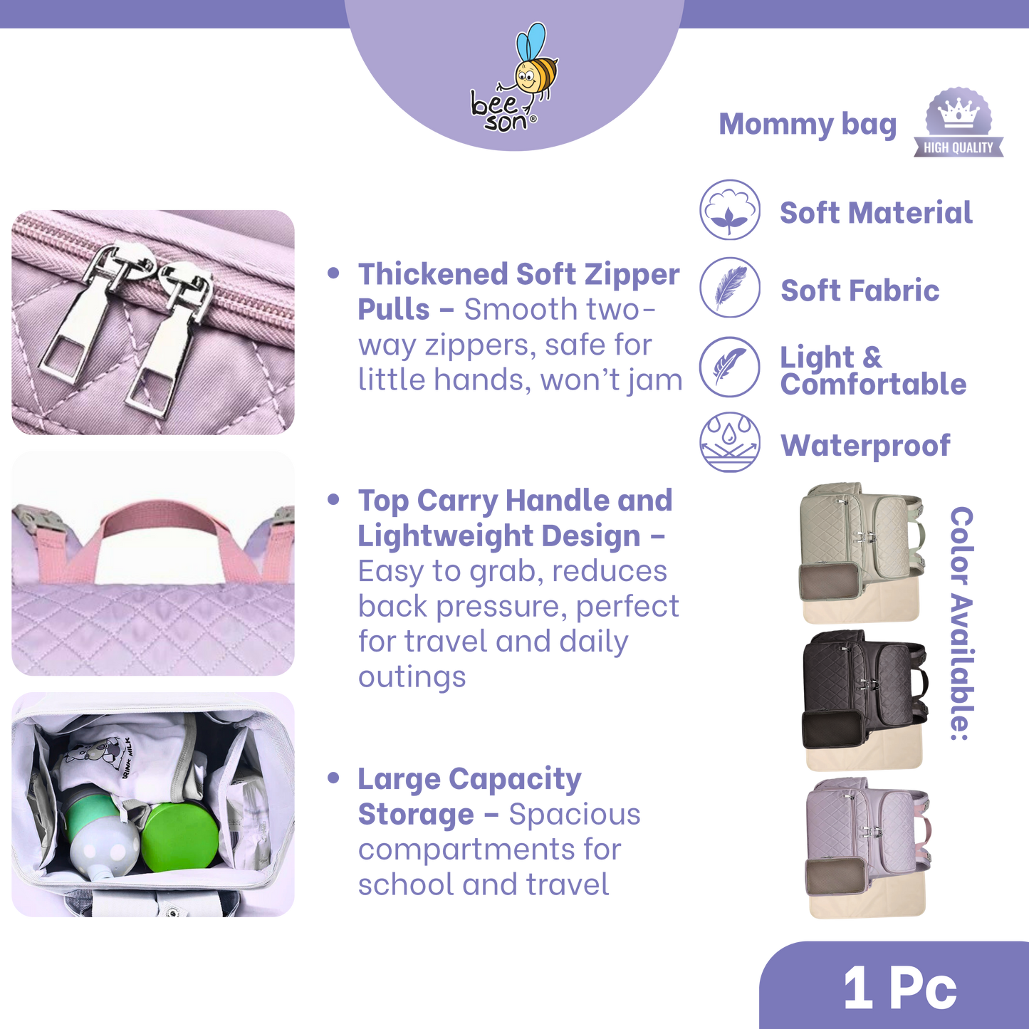 Beeson Multi-Functional Mommy Bags with Insulated Compartment | 80744