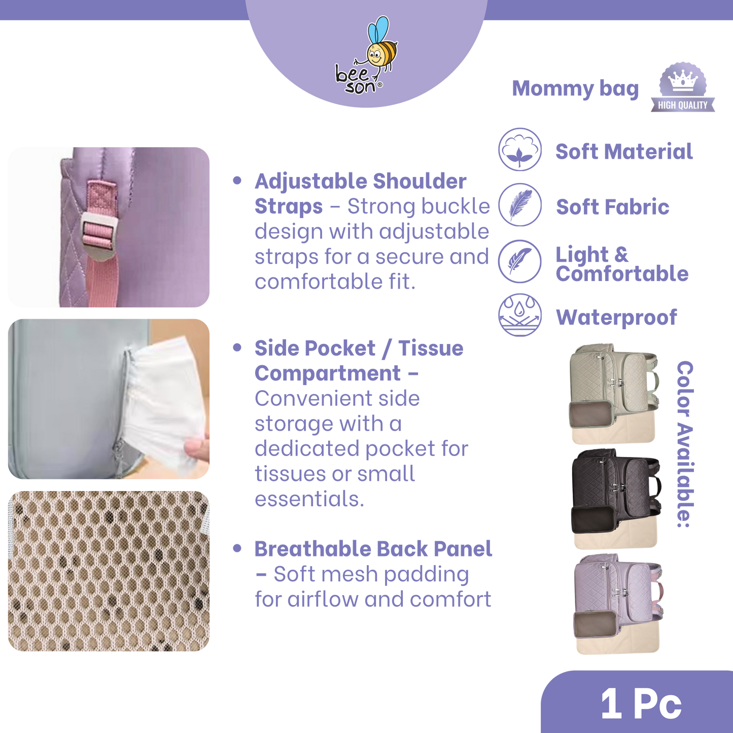 Beeson Multi-Functional Mommy Bags with Insulated Compartment | 80744