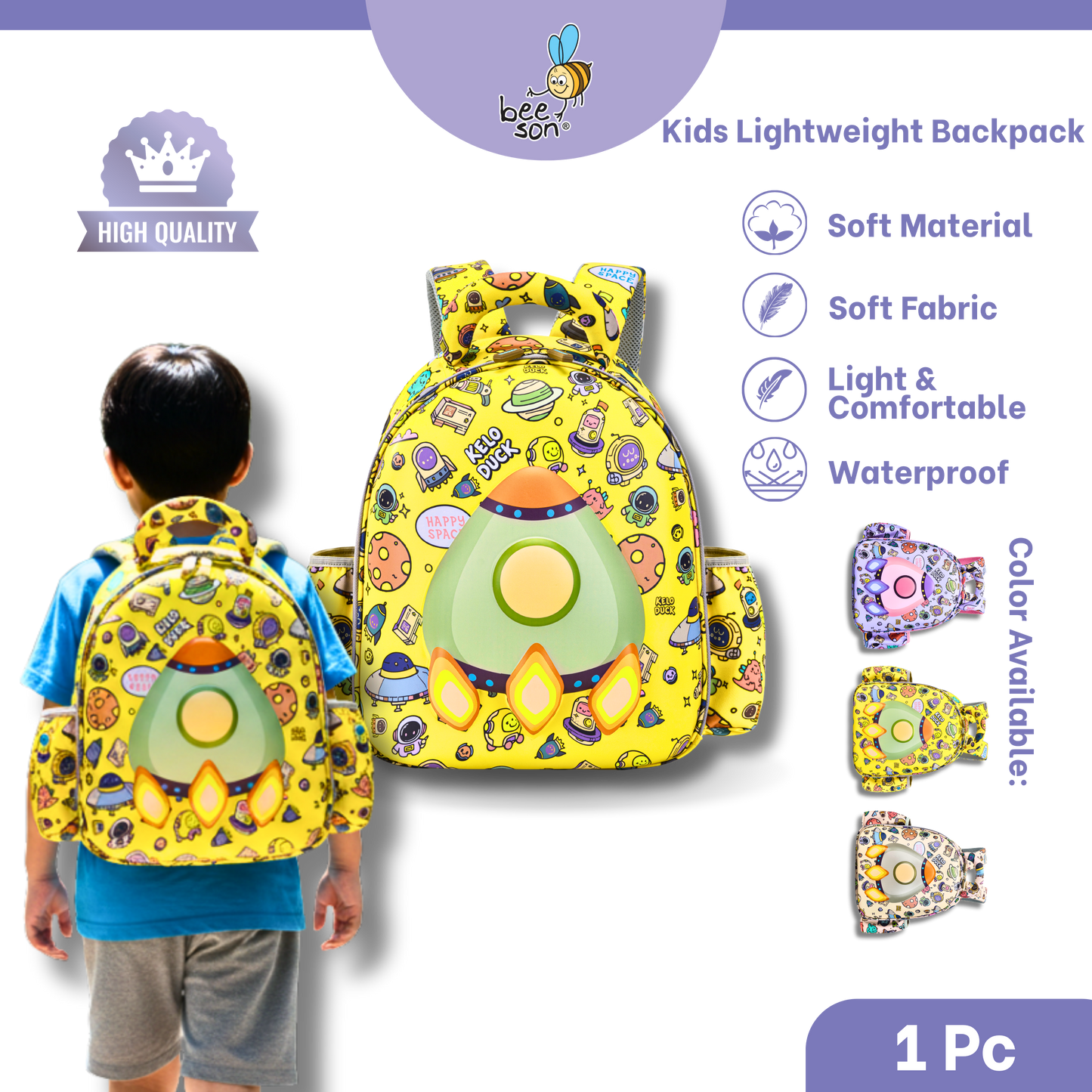 Beeson Kids Lightweight Backpack – Breathable, Comfortable & Easy Carry | 80760