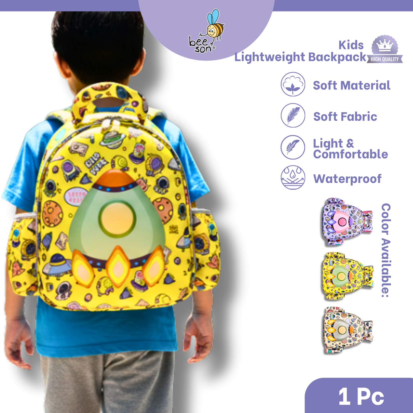 Beeson Kids Lightweight Backpack – Breathable, Comfortable & Easy Carry | 80760