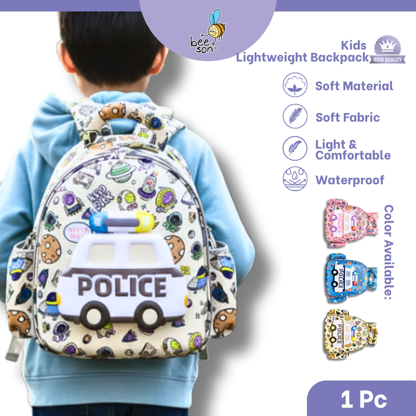 Beeson Kids Lightweight Backpack – Breathable, Comfortable & Easy Carry | 80761
