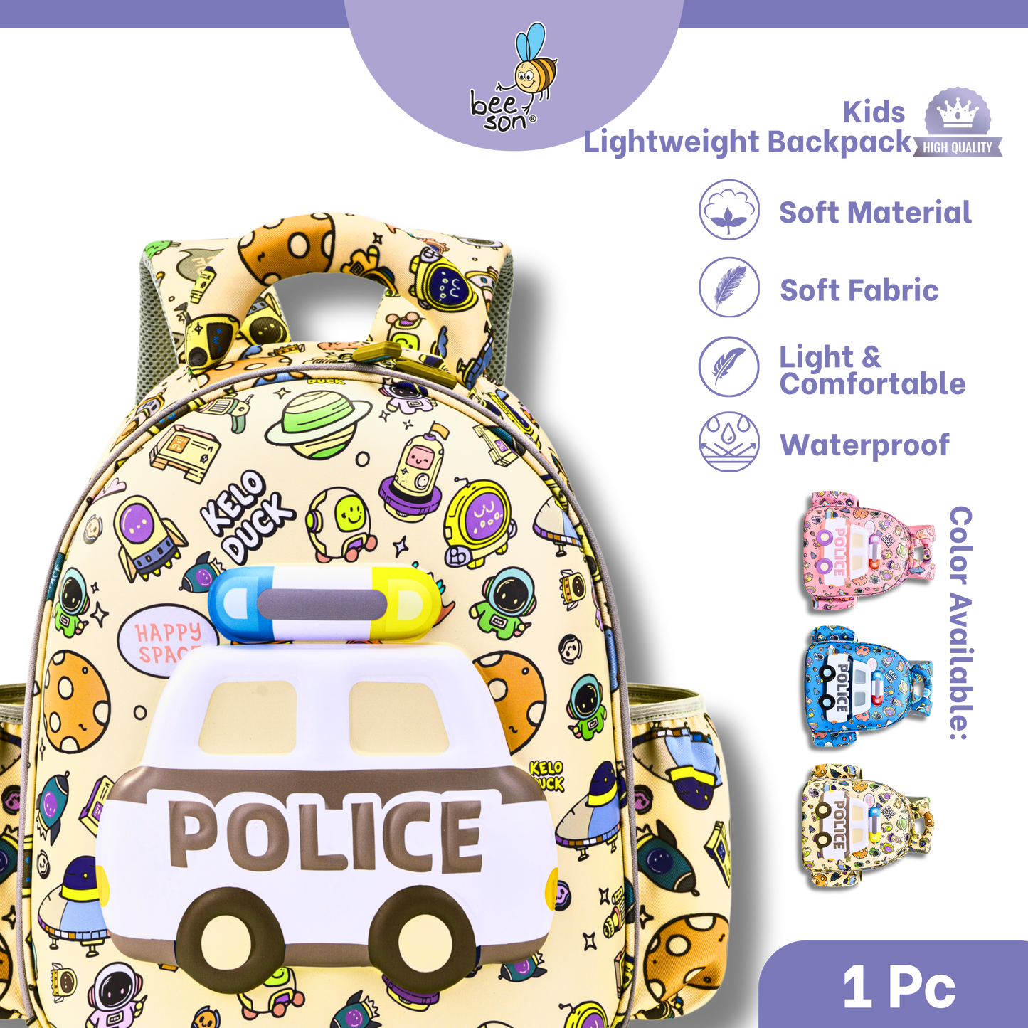Beeson Kids Lightweight Backpack – Breathable, Comfortable & Easy Carry | 80761