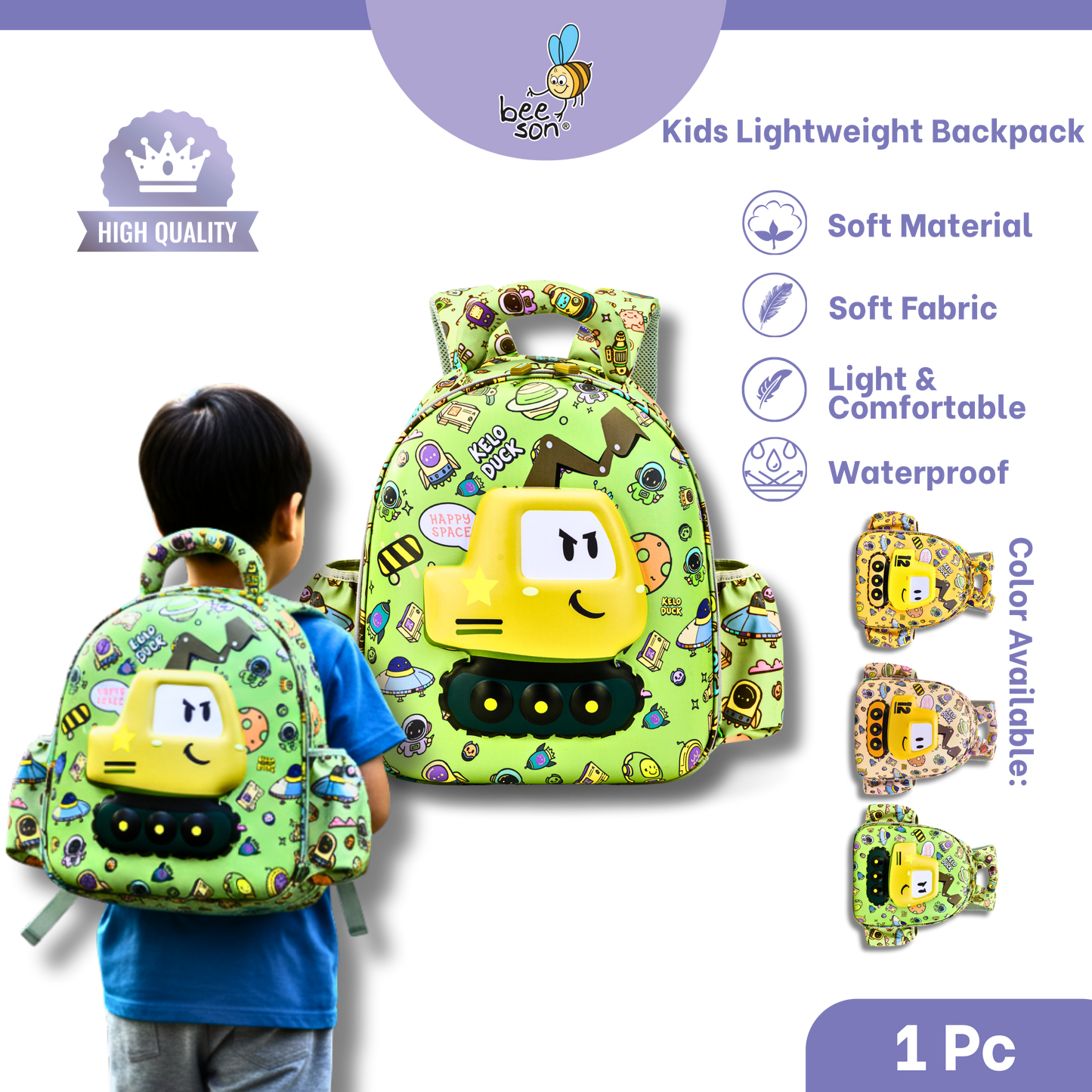 Beeson Kids Lightweight Backpack – Breathable, Comfortable & Easy Carry | 80762