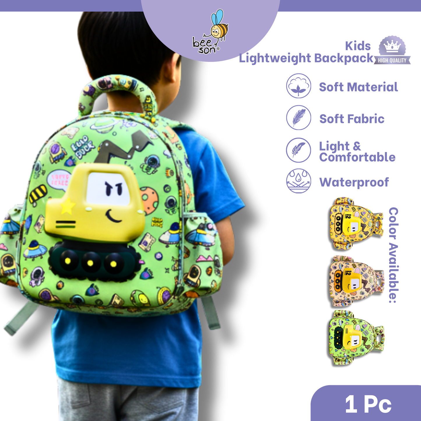 Beeson Kids Lightweight Backpack – Breathable, Comfortable & Easy Carry | 80762