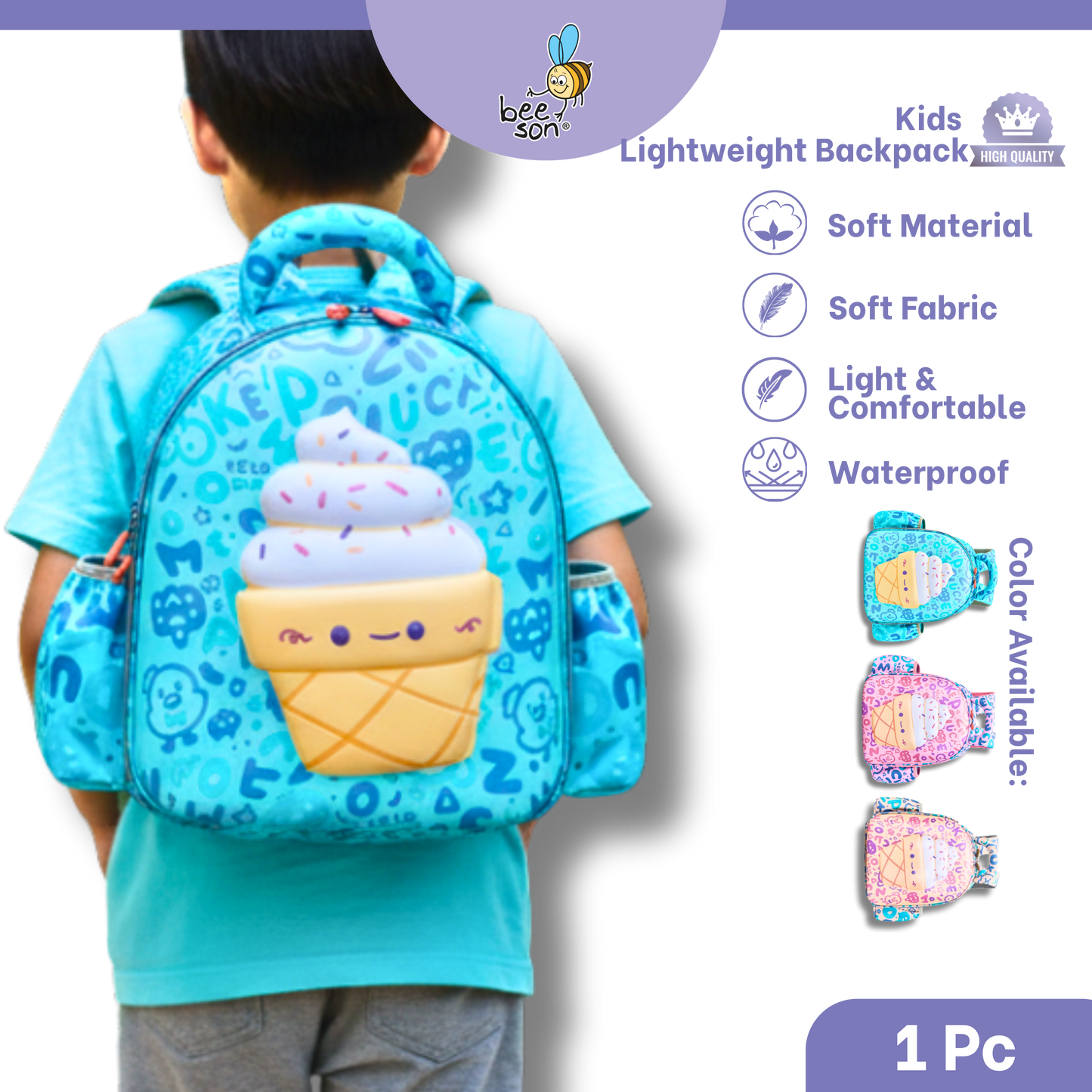 Beeson Kids Lightweight Backpack – Breathable, Comfortable & Easy Carry | 80763