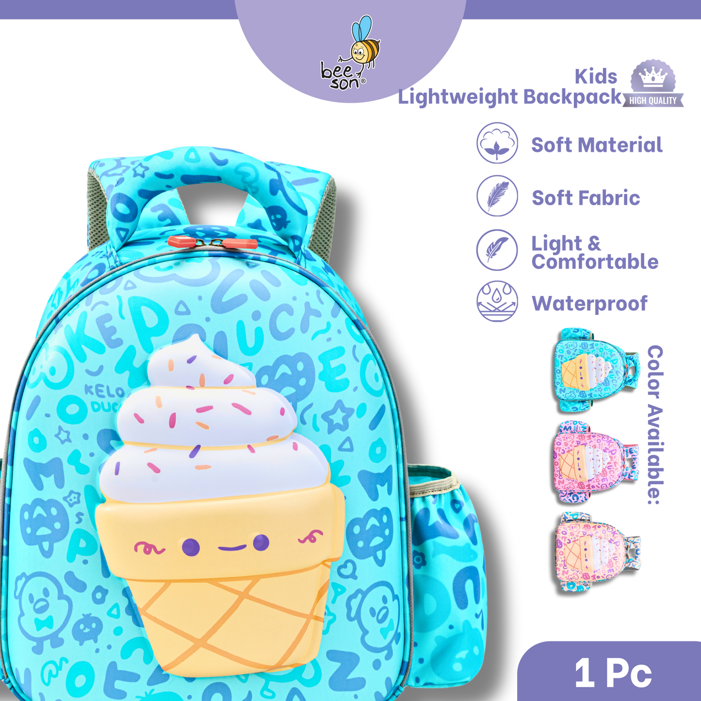 Beeson Kids Lightweight Backpack – Breathable, Comfortable & Easy Carry | 80763