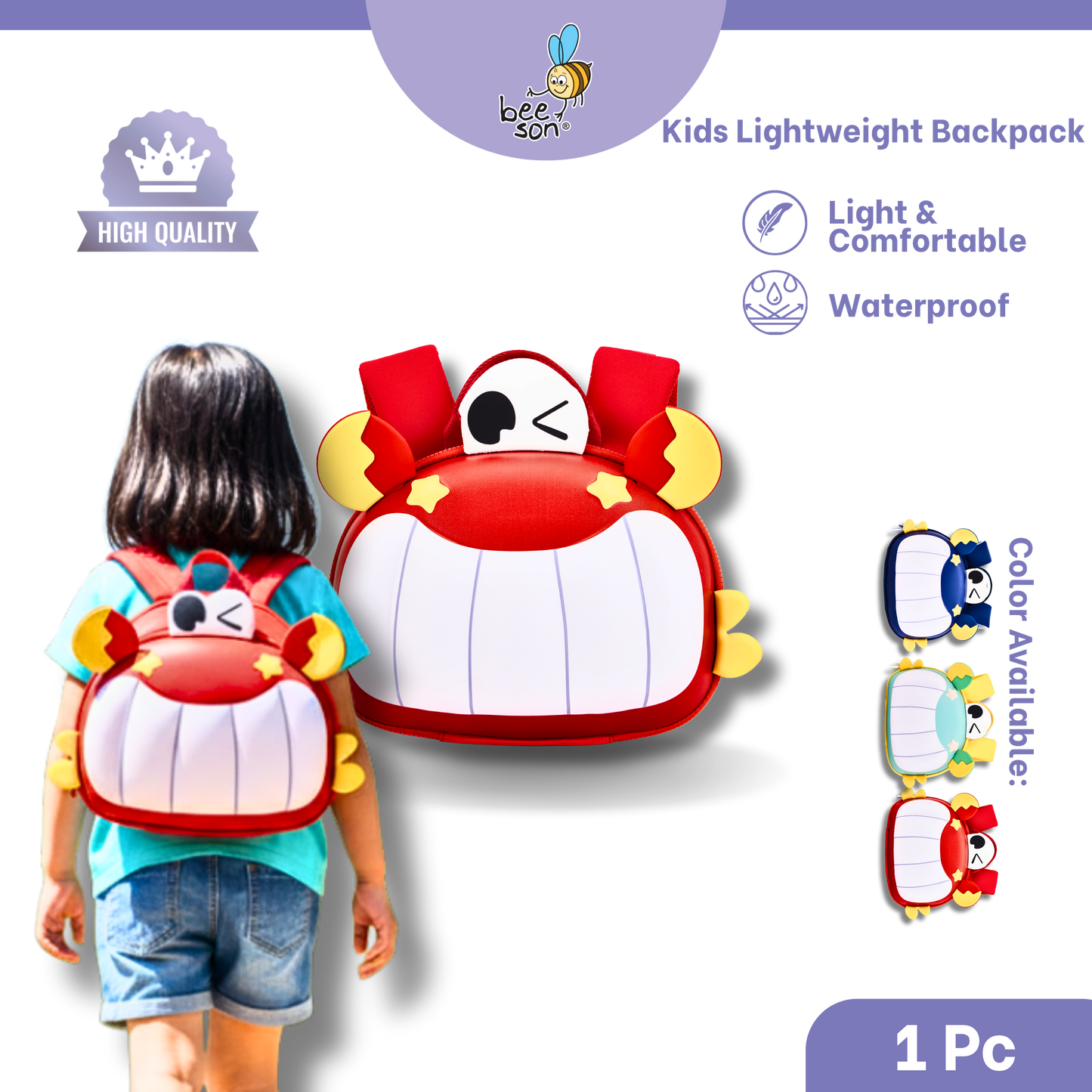 Beeson Kids Lightweight Backpack – Breathable, Comfortable & Easy Carry | 80764