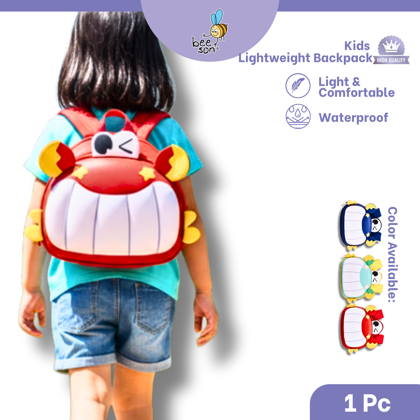 Beeson Kids Lightweight Backpack – Breathable, Comfortable & Easy Carry | 80764